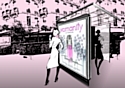 Des échantillons Womanity sur les abribus