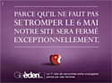 Le site Gleeden joue l'abstinence contre l'abstention