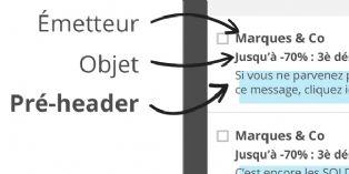 Le Pre-header permet de capter instantanément l'attention du destinataire.