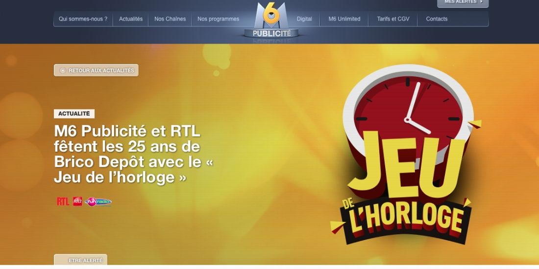 M6 Publicité et RTL fêtent les 25 ans de Brico Dépôt avec 'le jeu de l'horloge'