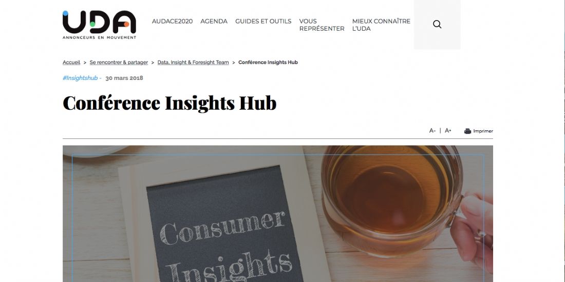 L'UDA organise sa première conférence Insights Hub
