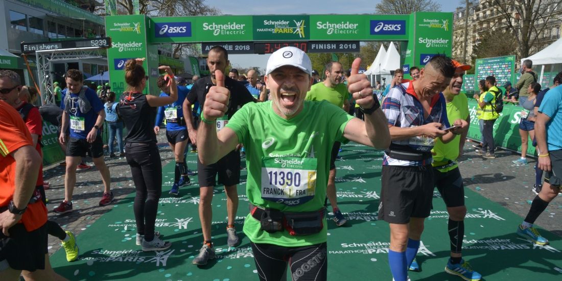 Au Marathon de Paris, Schneider Electric court pour sa notoriété