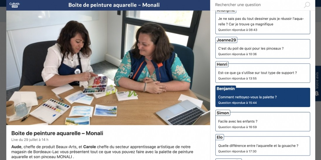 Cultura satisfait de son essai du live commerce